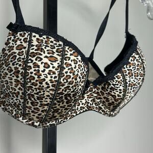 Apt.9 bra-36B- animal print, lace, underwire‎ padded adjustable